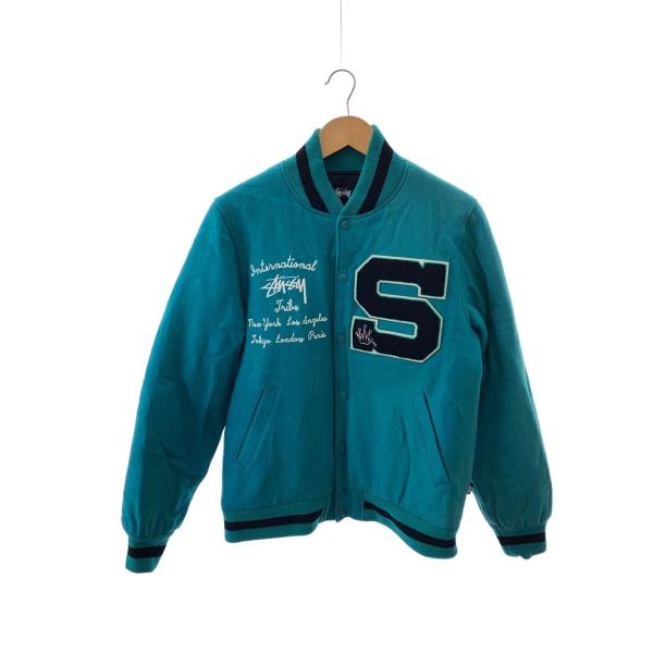 STUSSY◇スタジャン/S/ウール/BLU/115255 : セカンドストリート