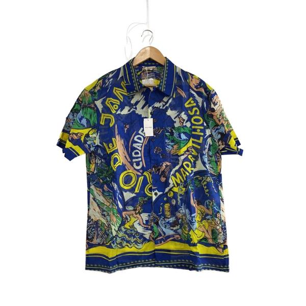 BINDU◆アロハシャツ/XL/コットン/BLU/総柄//