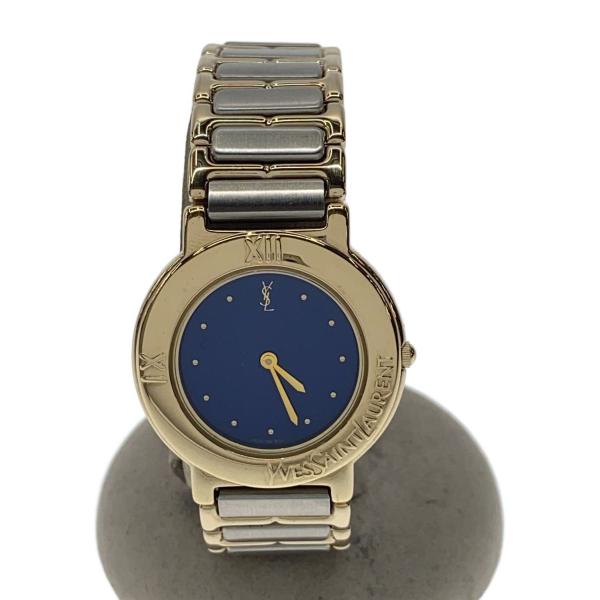 YVES SAINT LAURENT◇腕時計/アナログ/BLU : セカンドストリートYahoo