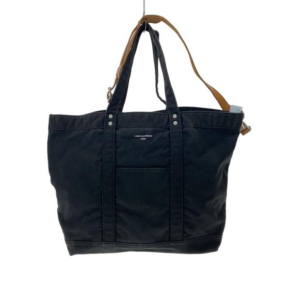 COMME des GARCONS HOMME◇2WAY/トートバッグ/コットン/BLK/無地/HC