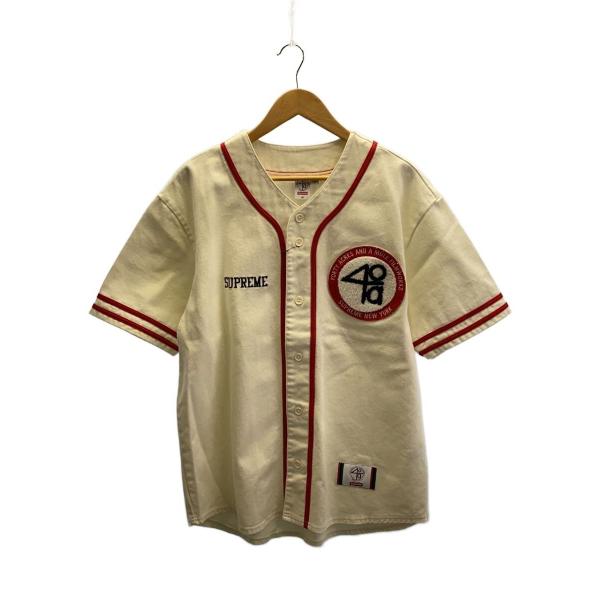 Supreme 25SS 40 Acres Twill ベースボールジャージ Supreme◇40 Acres Twill Baseball Jersey/ベースボールシャツ/M