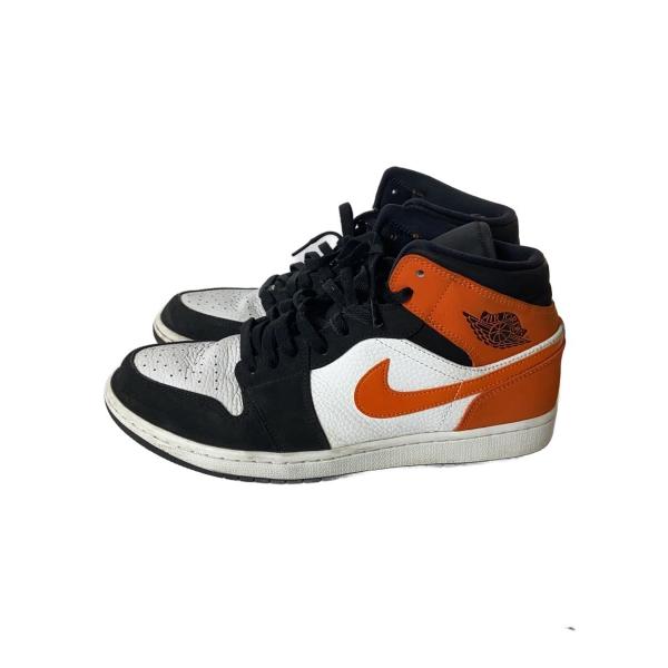 NIKE◆AIR JORDAN 1 MID/エアジョーダン1ミッド/ブラック/554724-058/28cm/BLK