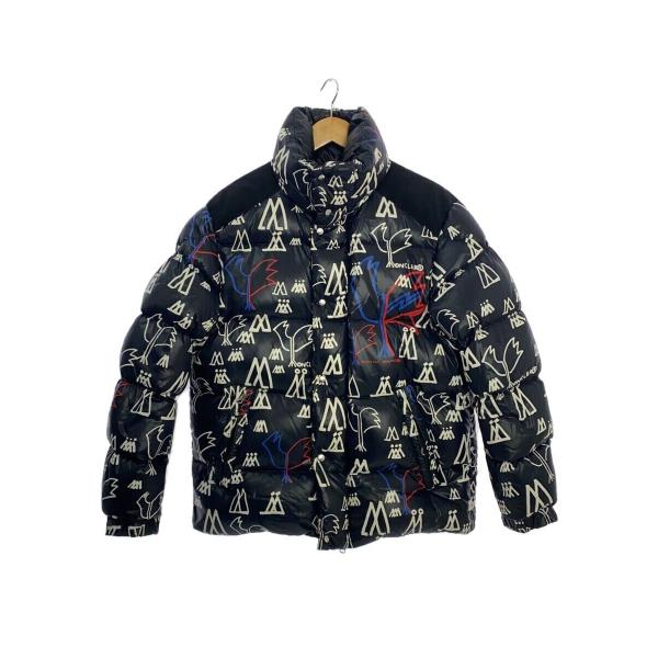 MONCLER◇ダウンジャケット/3/ポリエステル/NVY/総柄/D20914137685