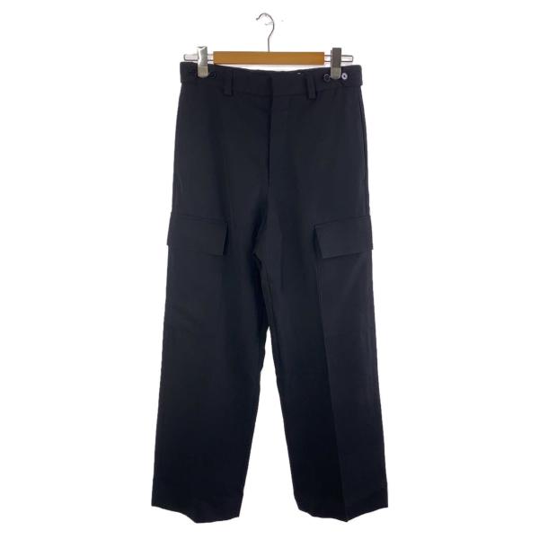 JIL SANDER◇ウールカーゴ/カーゴパンツ/44/ウール/BLK// : セカンド