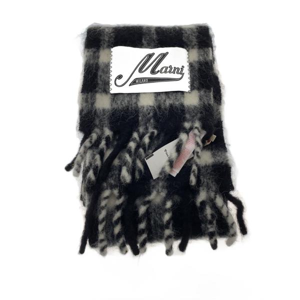 MARNI / マフラー/アルパカ/BLK/チェック/レディース/SCMC0105Q0 MARNI◇マフラー/アルパカ/BLK/チェック/レディース/SCMC0105Q0