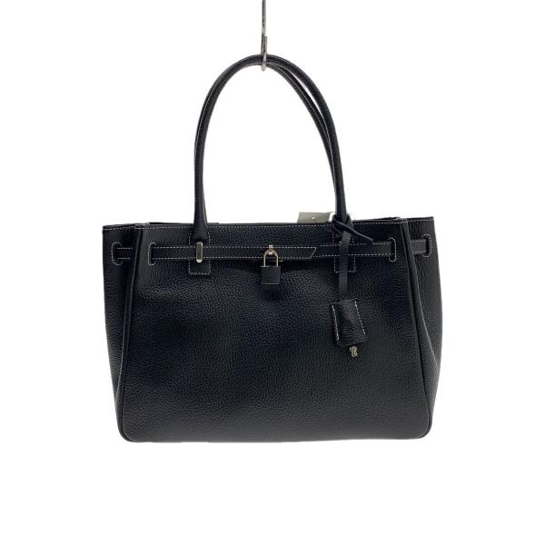 【未使用】傳濱野 デンハマノ ミーティア ハンドバッグ ブラック オールレザー 傳濱野◇ミーティア/ハンドバッグ/レザー/BLK : セカンドストリート