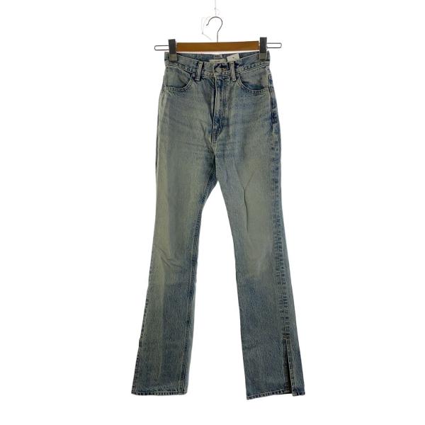 新品未使用 CLANE SLIT HEM DENIM PANTS サイズ2 CLANE◇SLIT HEM DENIM PANTS/ボトム/0/デニム/BLU/無地/17111-7182