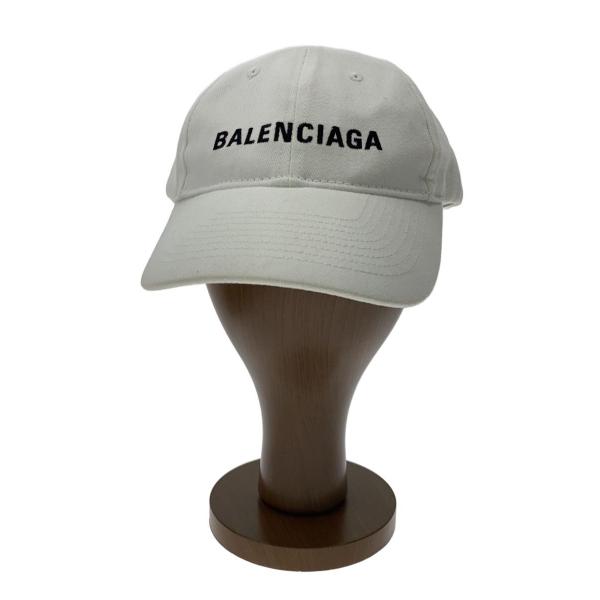 BALENCIAGA◇キャップ/L/コットン/WHT/メンズ : セカンドストリート