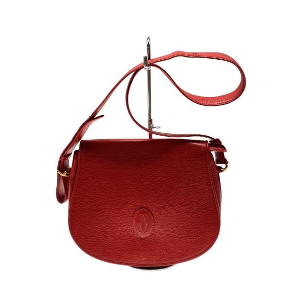 Cartier◇ショルダーバッグ/--/RED/無地// : セカンドストリートYahoo