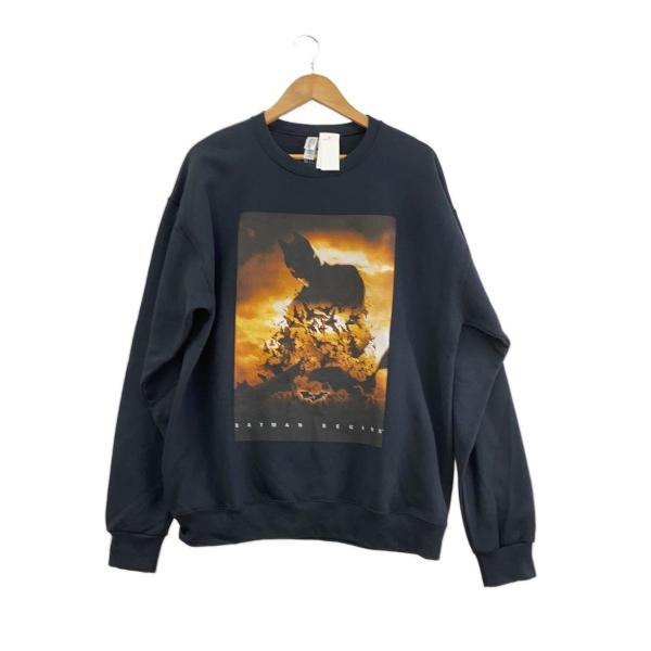 WACKO MARIA◆THE DARK KNIGHT TRILOGY/CREW NECK SWEAT/CREW N/L/コットン/BLK//