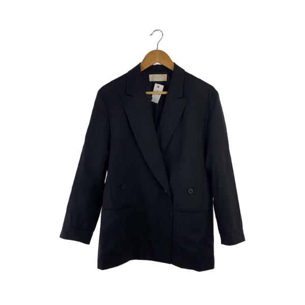 Plage◇SOFT WOOL ダブルジャケット/36/ウール/ブラック/プラージュ