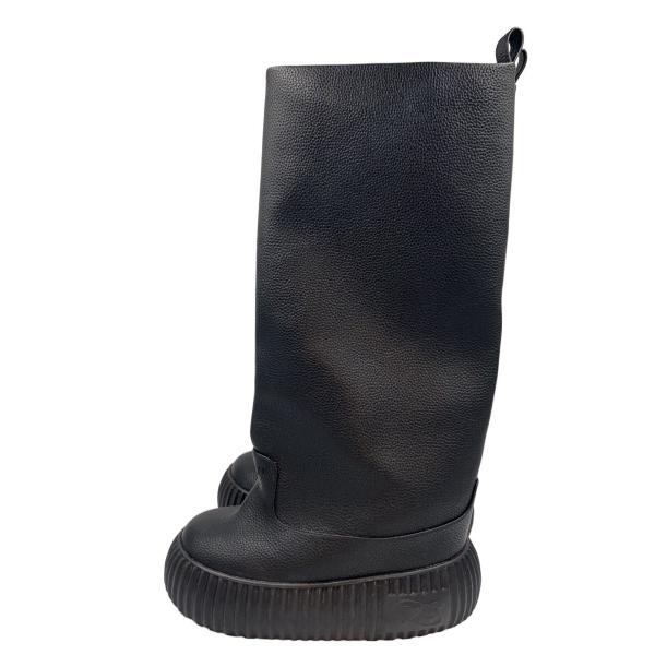 YELLO FLAT TIRE LIFTED TALL BOOTS ロングブーツ YELLO◇FLAT TIRE LIFTED TALL BOOTS/ロングブーツ/M/ブラック