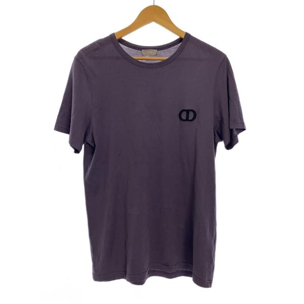 Christian Dior◇Icon Tシャツ/ロゴ刺繍/フロント部数か所シミ有/L