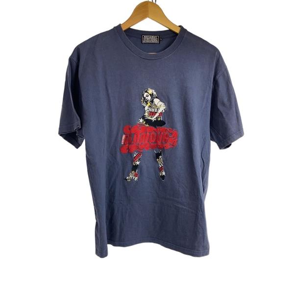HYSTERIC GLAMOUR◇Tシャツ/L/コットン/NVY/02221CT05 : セカンド