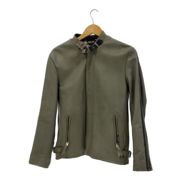 schott ショット クラシックレーサー シングル ライダース カーキ 緑 S Schott クラシックレーサー グリーン レザーダブルライダース