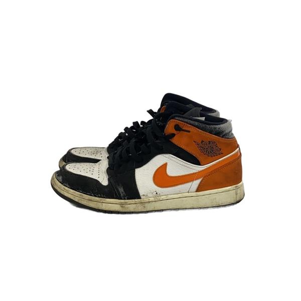 NIKE◆AIR JORDAN 1 MID/エアジョーダン1ミッド/ブラック/554724-058/27cm/BLK
