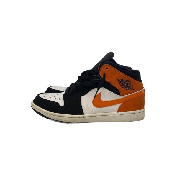 NIKE◆AIR JORDAN 1 MID/エアジョーダン1ミッド/ブラック/554724-058/27.5cm/BLK