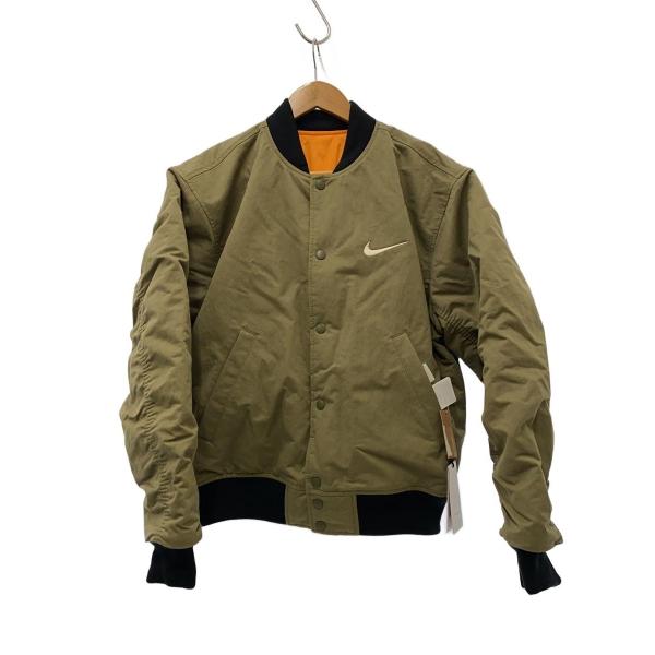 NIKE◇×stussy Reversible Varsity Jacket/ジャケット/S/コットン/KHK
