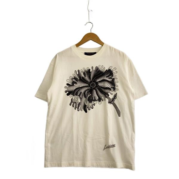 LOUIS VUITTON◇23SS/×草間彌生/Tシャツ/M/コットン/WHT/HOY37W