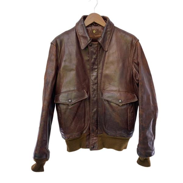 Schott◇80s〜/USA製/A-2タイプ/フライトジャケット/38/レザー/BRW