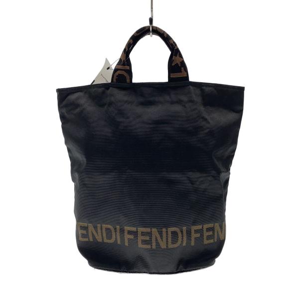 FENDI◇ハンドバッグ/トートバッグ/ナイロン/BLK/226226488098