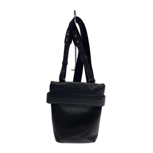 BOTTEGA VENETA / ウェアラブル ボディバッグ/ショルダーバッグ/レザー/BLK/無地/573608 BOTTEGA VENETA◇ウェアラブル ボディバッグ/ショルダーバッグ/レザー