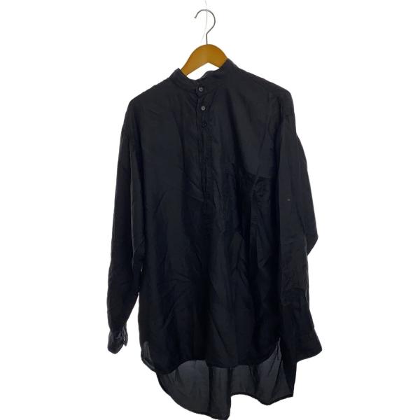 COMOLI◇コモリ/長袖シャツ/2/シルク/BLK/無地/S03-02004/? NULL