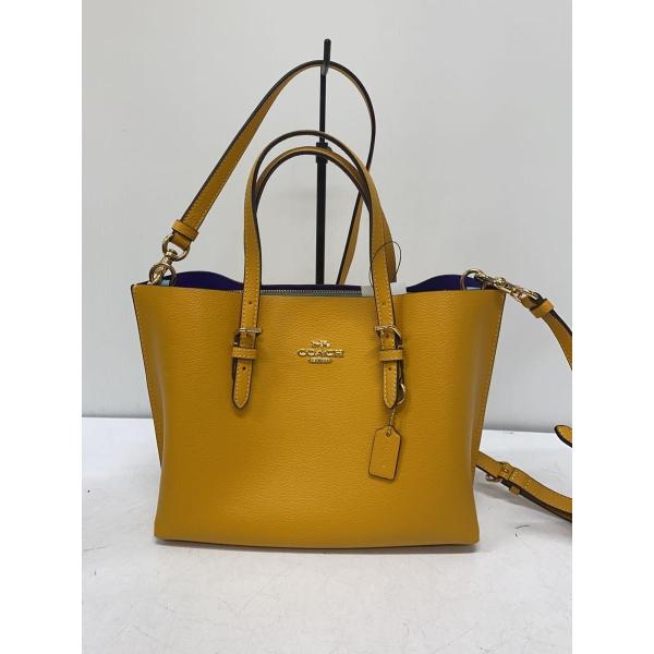 COACH◇MOLLIE TOTE25モリートート/2WAYショルダーバッグ/YLW/C4084