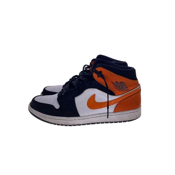 NIKE◆AIR JORDAN 1 MID/エアジョーダン1ミッド/ブラック/554724-058/28.5cm/BLK