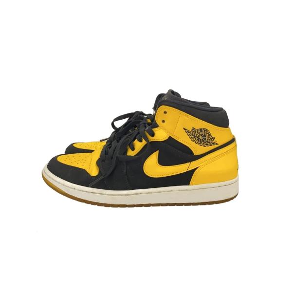 NIKE◆AIR JORDAN 1 MID/エアジョーダンミッド/ブラック/554724-035/27cm/BLK//