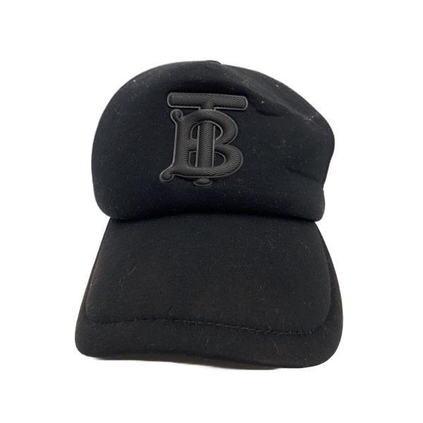 BURBERRY LONDON◆キャップ/M/コットン/BLK/無地/メンズ/8024037//