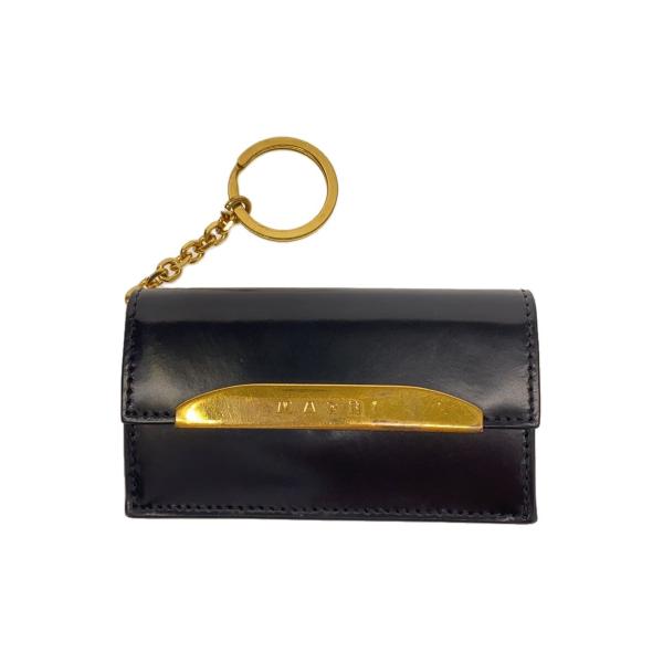 MARNI◇コインケース/レザー/BLK/無地/レディース/08028300963