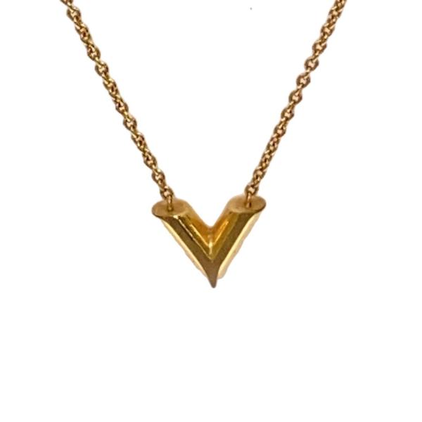 LOUIS VUITTON◇ネックレス・エセンシャルV/--/GLD/トップ有/メンズ