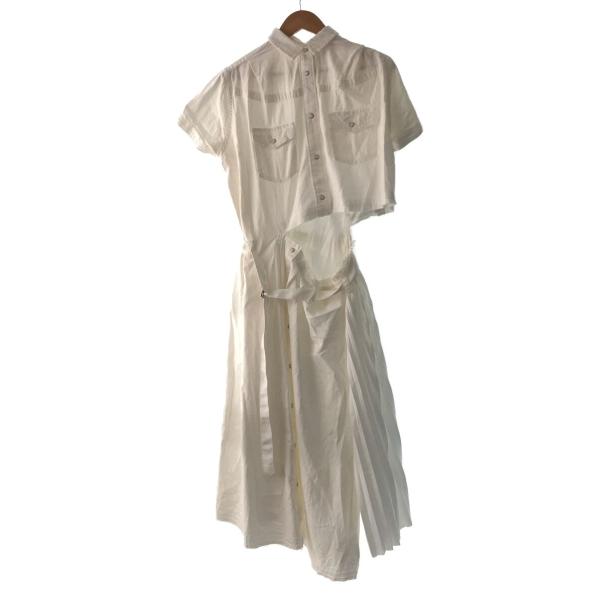 sacai◇半袖ワンピース/2/コットン/WHT/20-04930// : セカンド