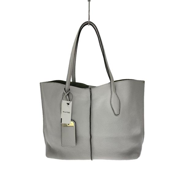【ビンテージ】B&G★Sverige servisen★トリオ TOD'S◇トートバッグ/--/GRY/ロゴタグ、ポケット×2/表面に汚れ、色移り