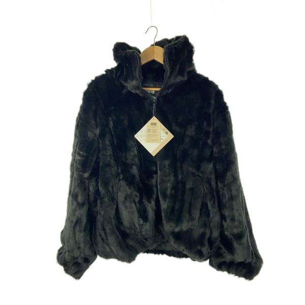 Supreme◇Faux Fur Hooded Jacket/ジャケット/L/アクリル/BLK
