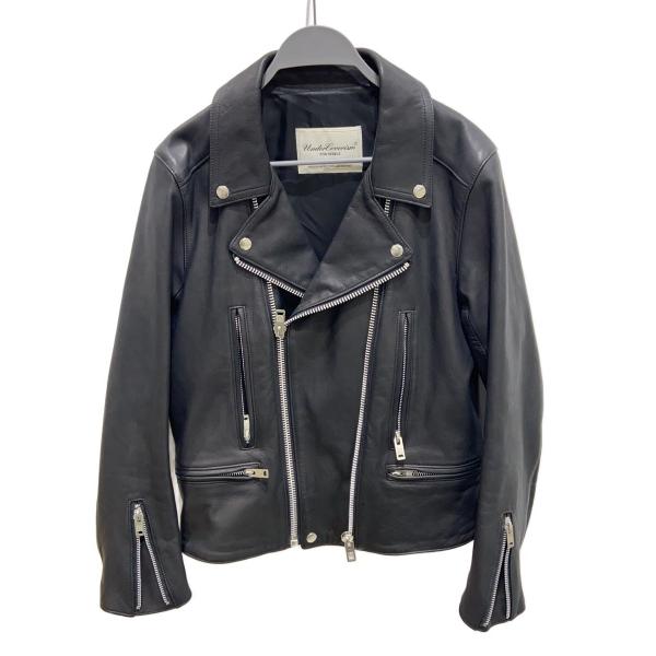 UNDERCOVER◇J/ダブルライダースジャケット/2/牛革/BLK// : セカンド