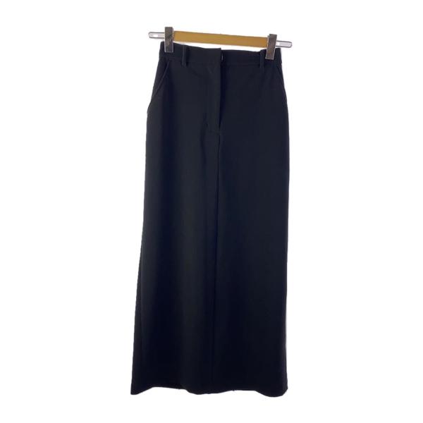 CLANE◇RIB STRIPE STRAIGHT SKIRT/1/ポリエステル/BLK/無地/16109