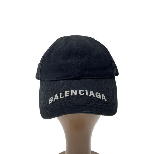 BALENCIAGA◇キャップ/L/コットン/BLK/メンズ : セカンドストリート