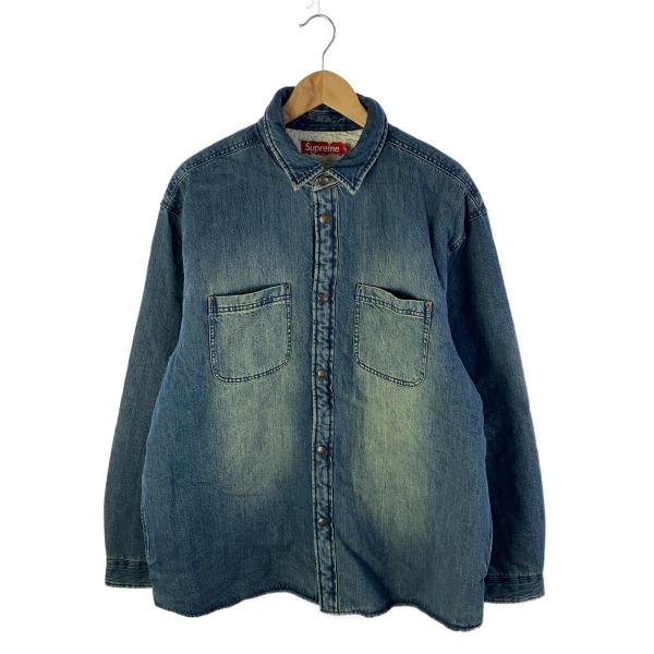 Supreme◇24AW/Faux Shearling Lined Work Shirt/ジャケット/XL/デニム