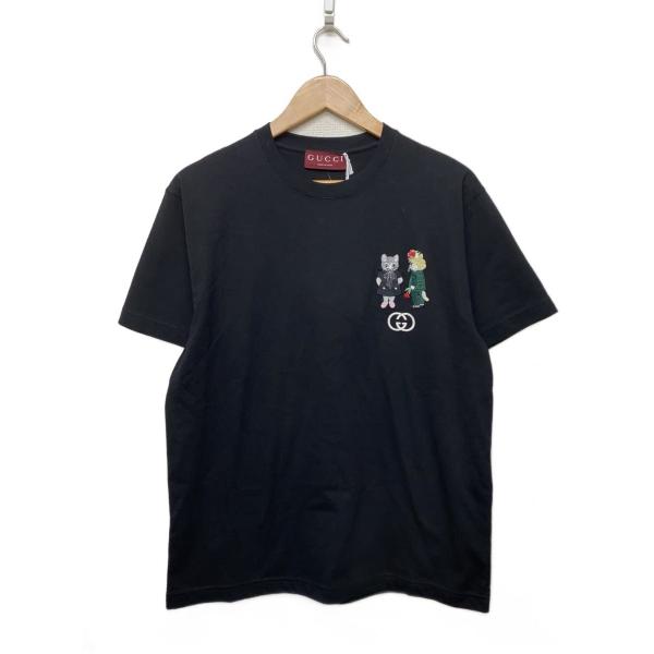 GUCCI◇×ヒグチユウコ/Tシャツ/XS/コットン/BLK/855021XJHTN/Japan