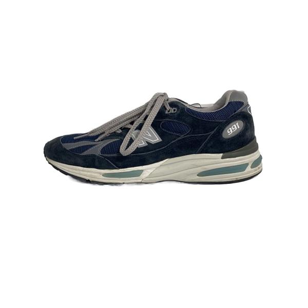 NEW BALANCE◆ローカットスニーカー/UK8.5/NVY/スウェード/U991NV2//