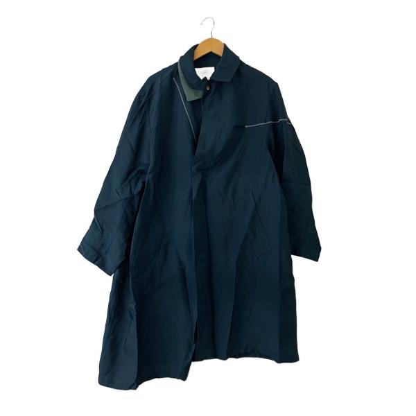 【最終値下げ】【未使用】kolor(カラー) ナイロンドッキングコート kolor◇23SS/ビスコースナイロンツイルコート/1/レーヨン/NVY/23SCM