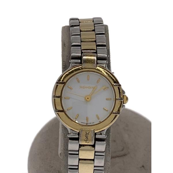 YVES SAINT LAURENT◇クォーツ腕時計/アナログ/ステンレス/WHT