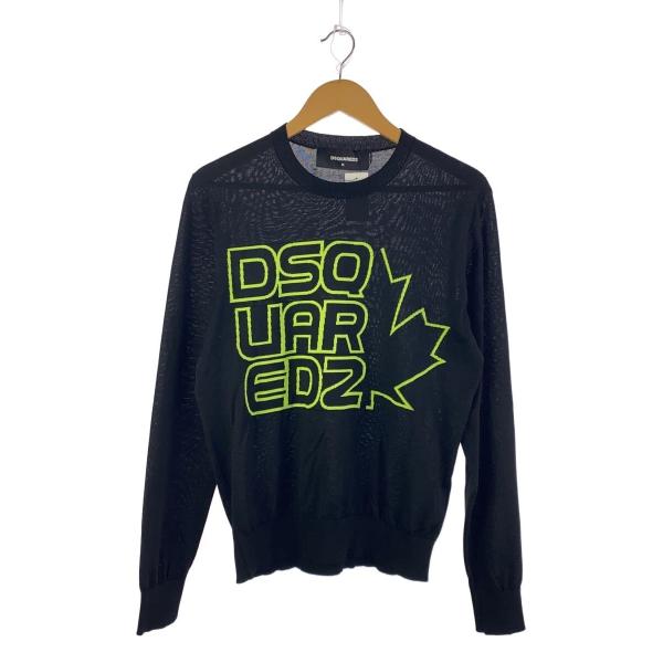 DSQUARED2◇ニット・セーター(薄手)/M/ポリエステル/BLK/S74HA1135