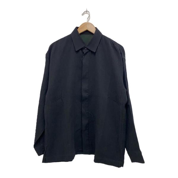 訳あり未使用 ISSEY MIYAKE MEN レザージャケット ブラック系 4 ISSEY MIYAKE MEN◇ジャケット/2/コットン/BLK/LA51FJ077// : セカンド