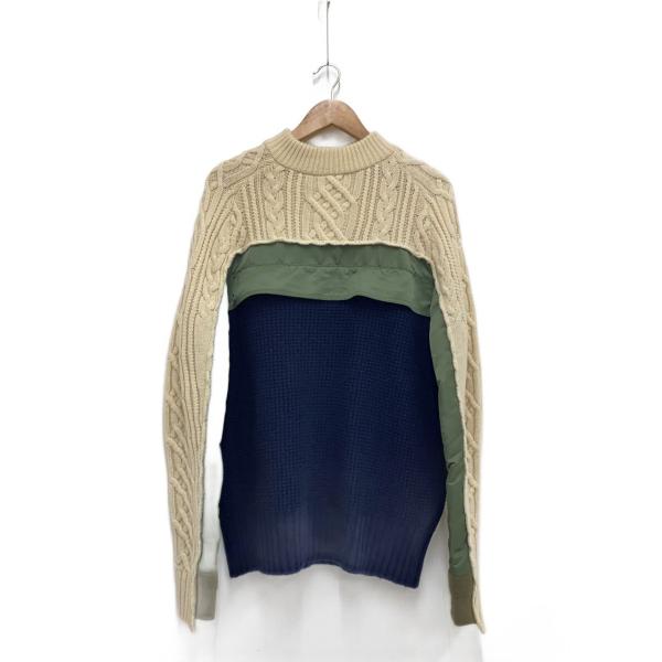 sacai◇ニット・セーター(厚手)/3/ウール/マルチカラー/19-02118M