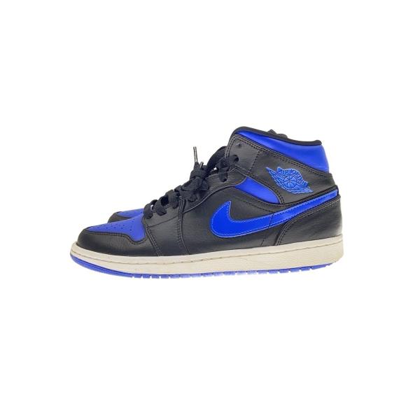NIKE◆AIR JORDAN 1 MID/エアジョーダン 1 ミッド/ブラック/554724-068/26cm/BLK//