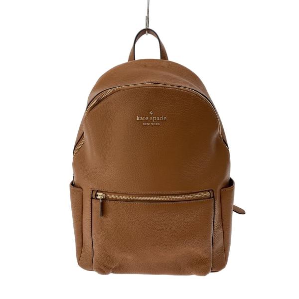kate spade new york◇リュック/レザー/CML/無地 : セカンドストリート