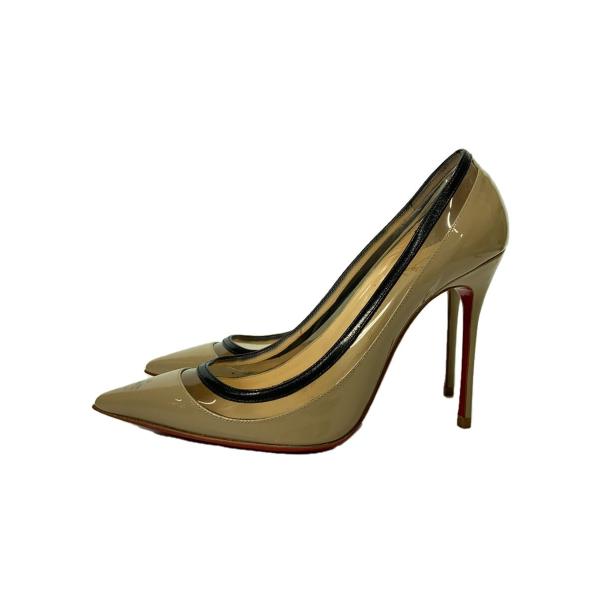 Christian Louboutin◇ピンヒールパンプス/36/BEG/エナメル
